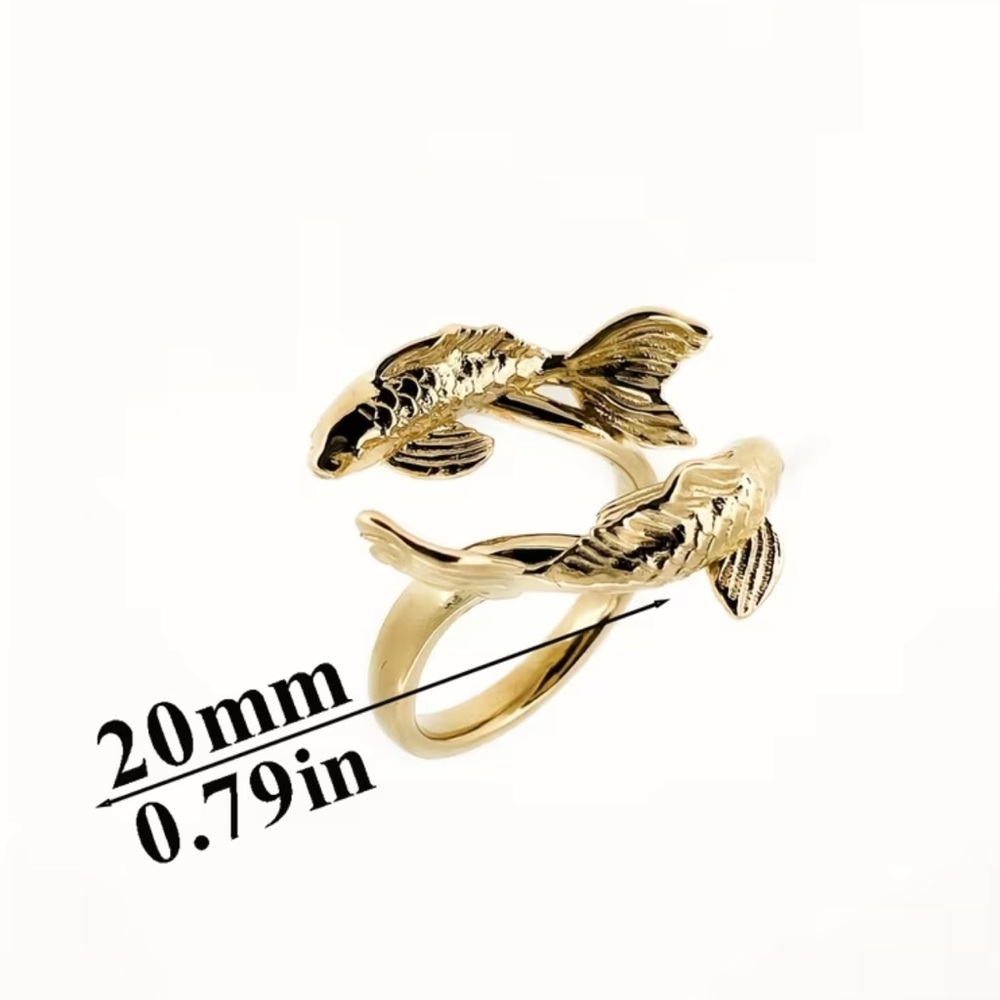 Silver Fish Design Ring. - Picture 3 of 4